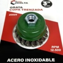 DELTA Grata Copa 75MM 3" Acero Ondulado 14MM