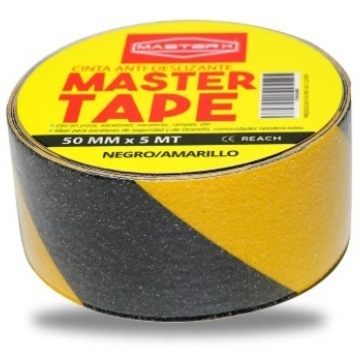 MASTERX Cinta Antideslizante Negro/Amarillo 