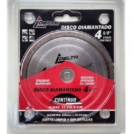 DELTA Disco Diamantado 4. 1/2 Continuo
